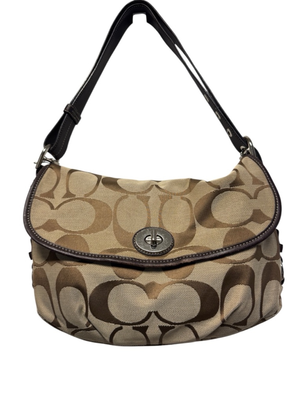 Coach Signature Canvas Flap Duffel / Soho Leather Flap Shoulder Bag